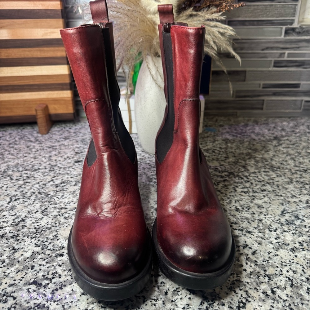 Emanuele Crasto | Women's Italian Leather Heeled Chelsea Boots Size EU 39 US 8.5 - Picture 6 of 15